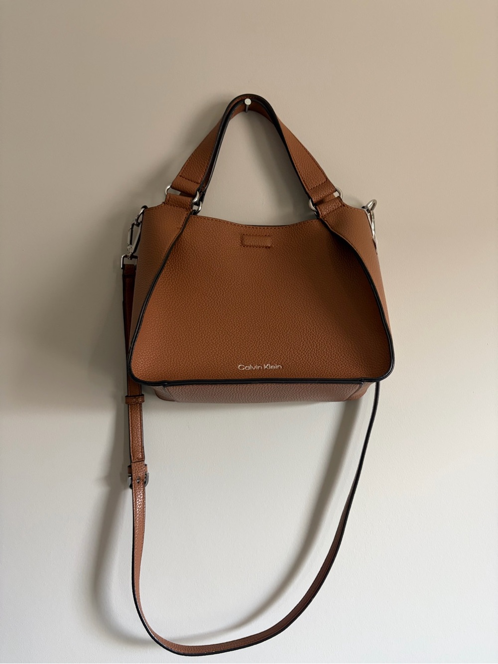 Calvin Klein Brown Leather Shoulder Bag